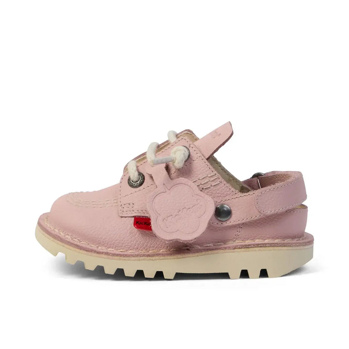 Kickers KICK MULE LEATHER PINK kids leather mule shoes, perfect gift for stylish, active children at Acorn & Pip.