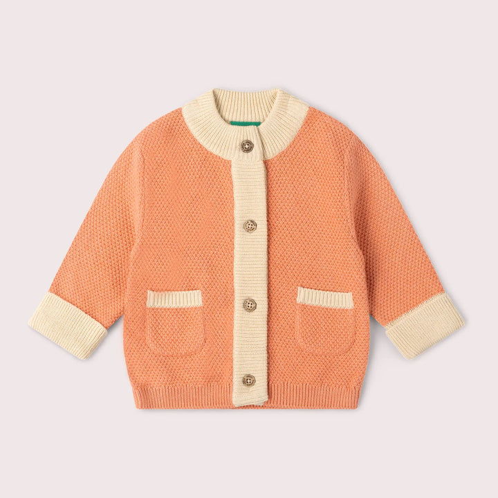 Little Green Radicals: Coral Snuggly Knitted Cardigan