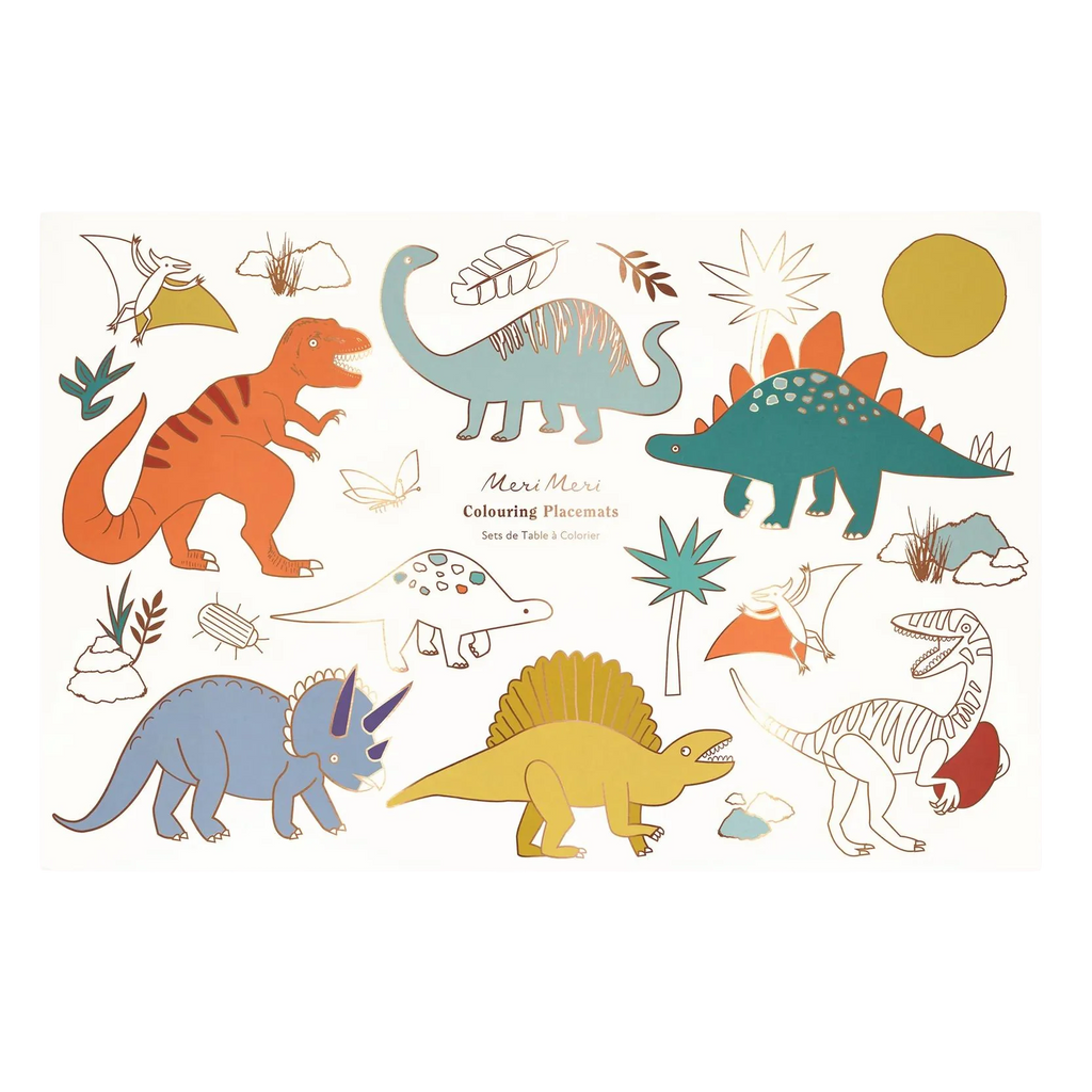 Meri Meri Dinosaurs Colouring Placemats.