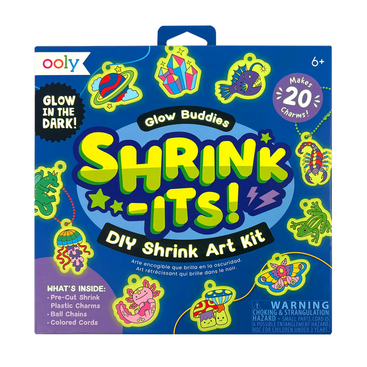 OOLY Shrink Its DIY Shrink Art Kit Glow Buddies Packaging Front