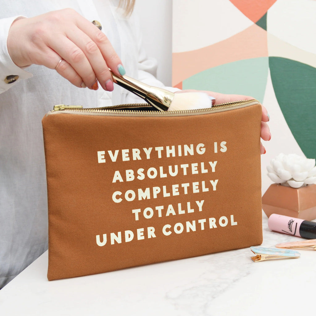 Alphabet Bags: Everything is Under Control Pouch - Tan - Acorn & Pip_Alphabet Bags