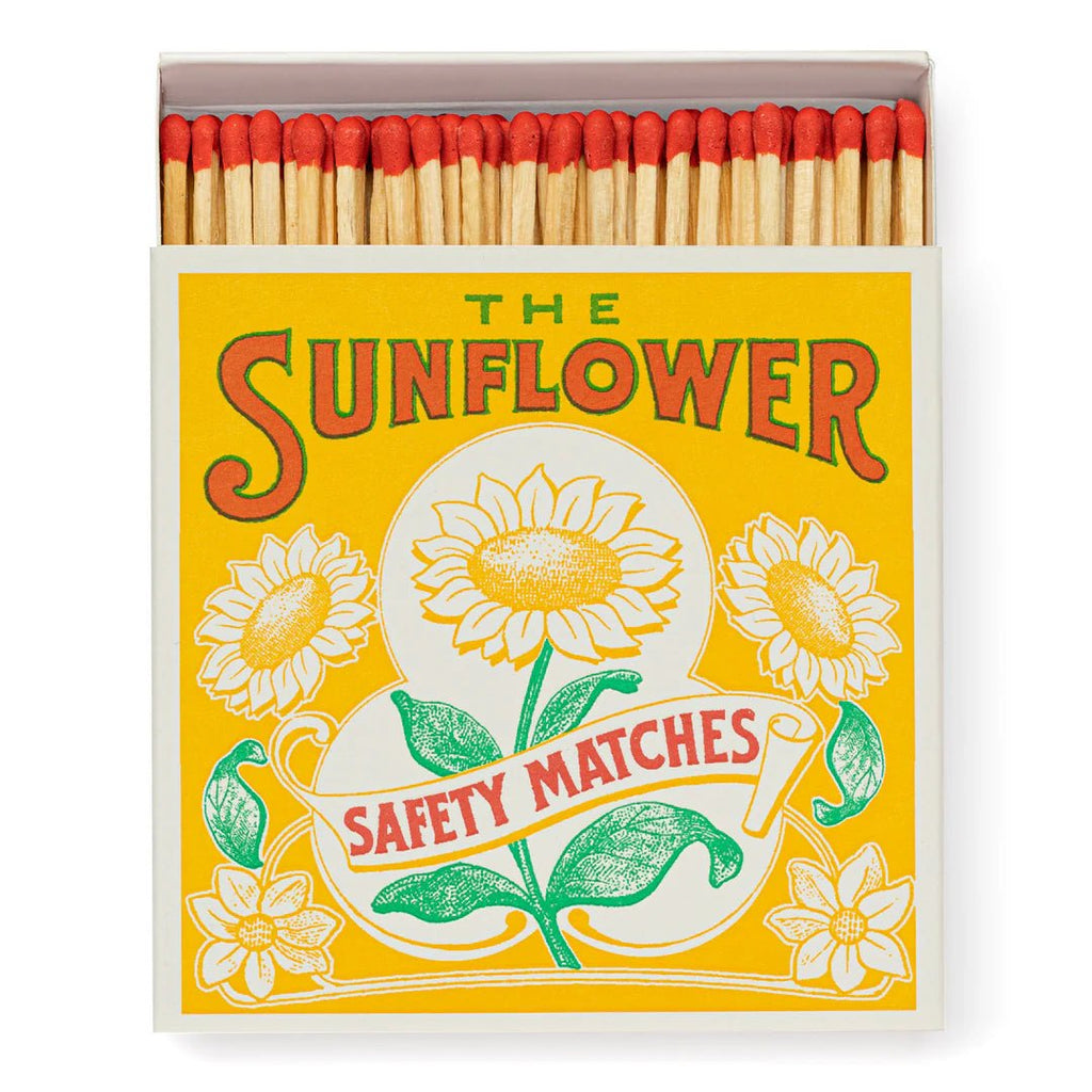 Archivist: Square Matchbox Matches - Sunflower - Acorn & Pip_Archivist