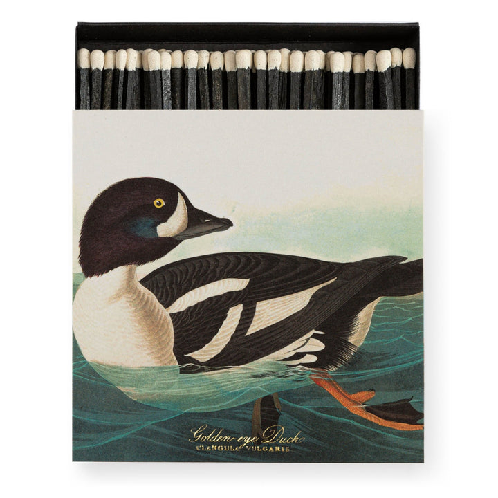 Archivist: Square Matchbox - The Golden - eye Duck by Audubon - Acorn & Pip_Archivist