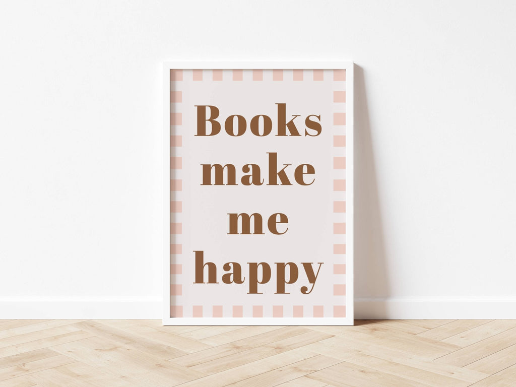 Autumn's Corner: Books Make Me Happy - Checkerboard Edition - Acorn & Pip_Autumns Corner
