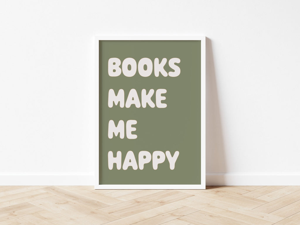 Autumn's Corner: Books Make Me Happy - Fine Art Print - Acorn & Pip_Autumns Corner