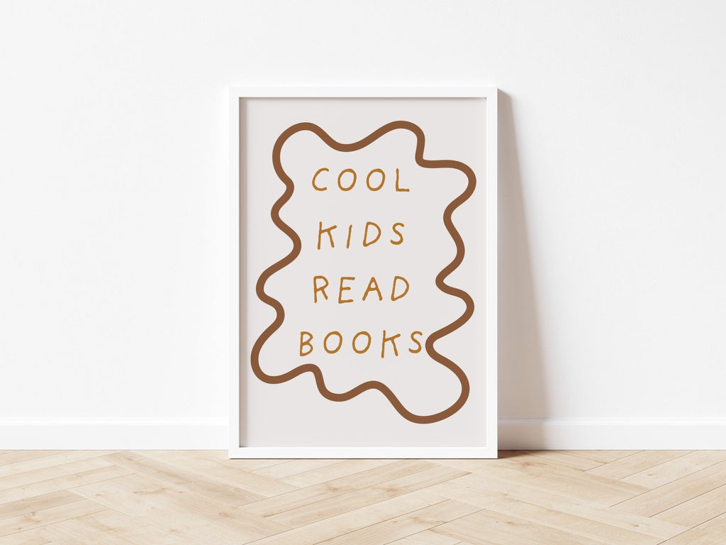 Autumn's Corner: Cool Kids Read Books - Wavy Edition - Fine Art Print - Acorn & Pip_Autumns Corner