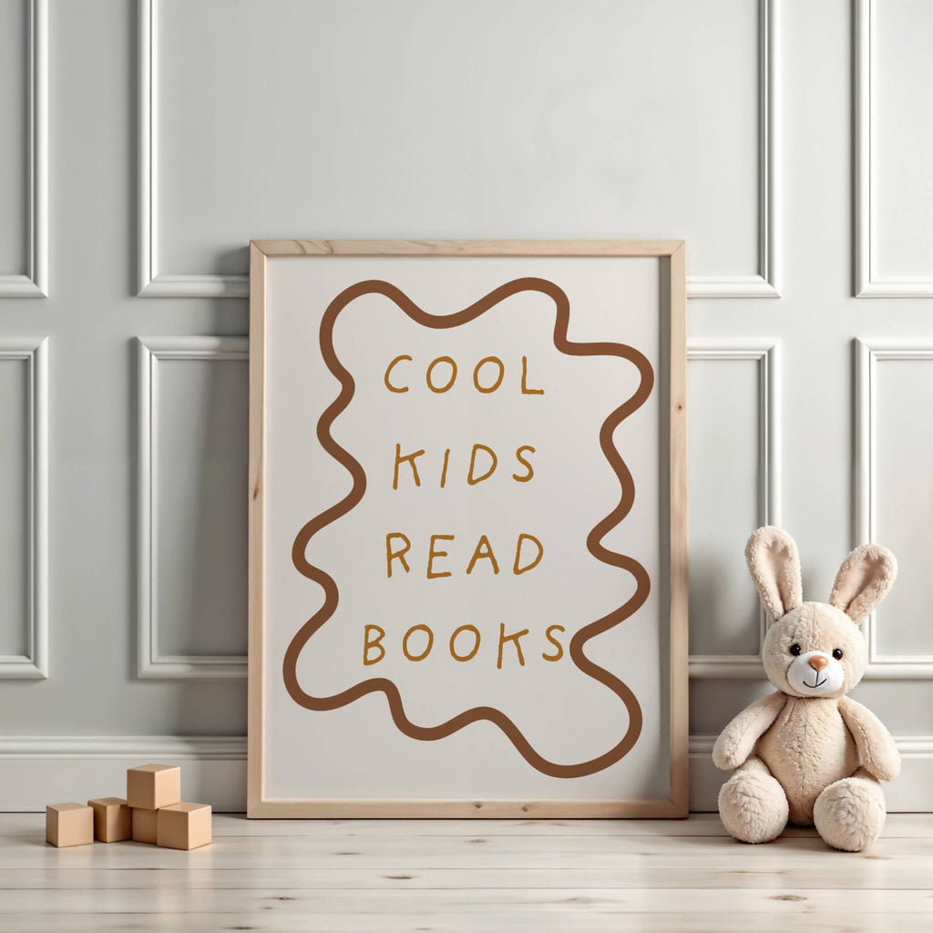 Autumn's Corner: Cool Kids Read Books - Wavy Edition - Fine Art Print - Acorn & Pip_Autumns Corner