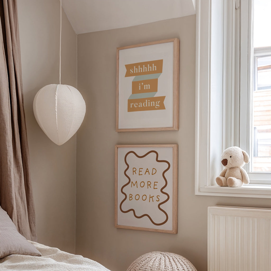 Autumn's Corner: Shhhh I'm Reading - Fine Art Print - Acorn & Pip_Autumns Corner