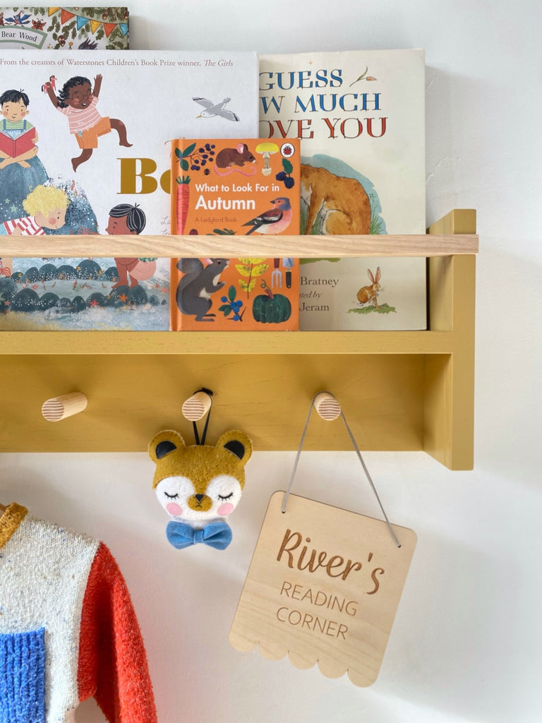 Autumn's Corner - The Colour Pop Peg Rail Bookshelf - Acorn & Pip_Autumns Corner