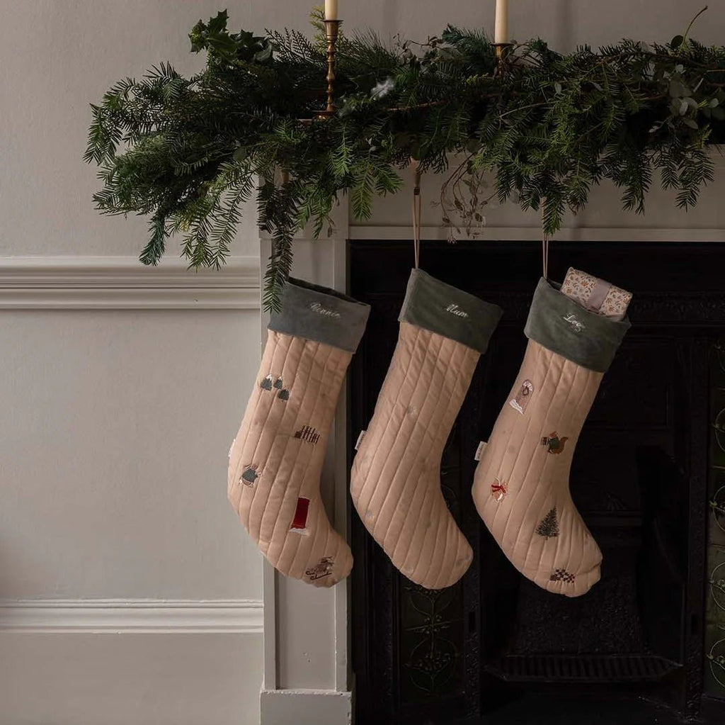 Avery Row: Christmas Stocking - Festive Forest Squirrel - Acorn & Pip_Avery Row