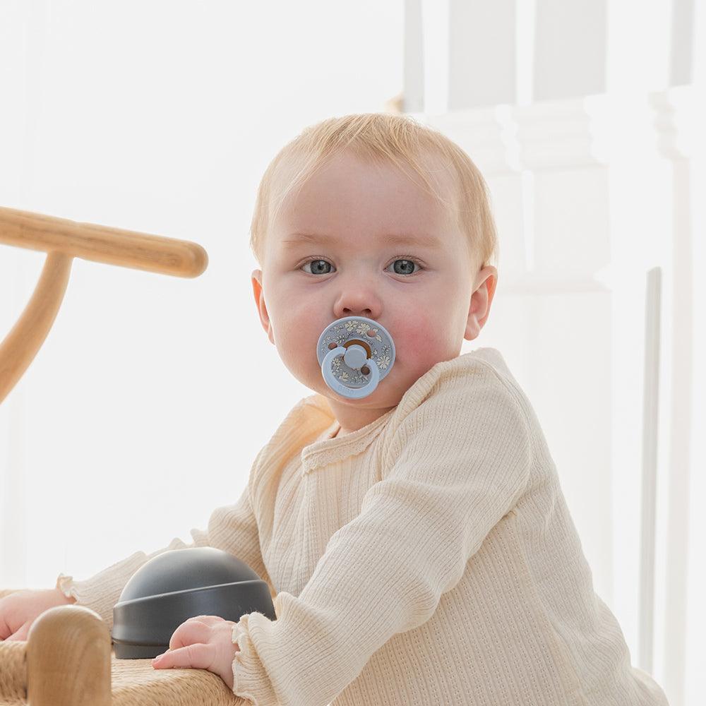 BIBS: BIBS x LIBERTY Colour 2 Pack Capel Round Pacifier - Sage Mix Size 2 (6+ Months) - Acorn & Pip_BIBS