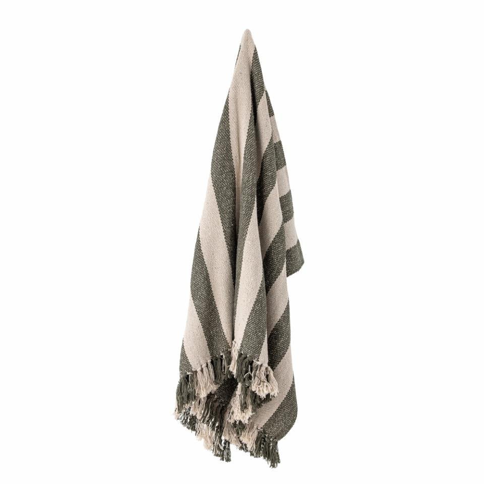 Bloomingville: Jodina Throw, Green, Recycled Cotton - Acorn & Pip_Bloomingville