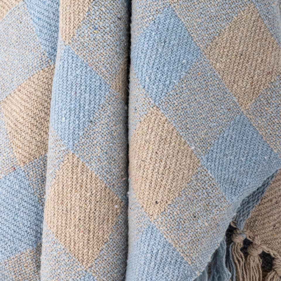 Bloomingville: Largs Throw, Blue - Acorn & Pip_Bloomingville
