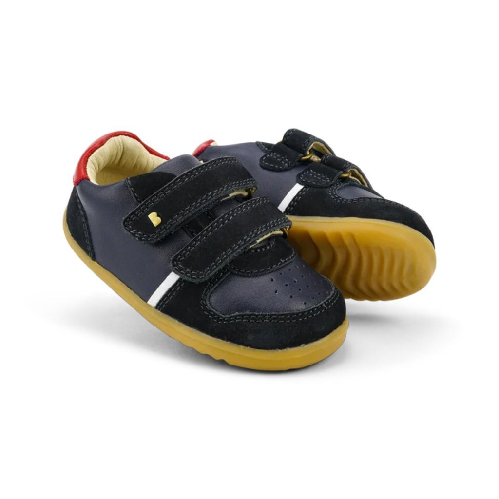 Bobux: Step - Up Riley Trainer - Navy + Red - Acorn & Pip_Bobux