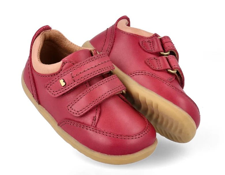 Bobux: Step - Up Timber Low Velcro Trainers - Cranberry - Acorn & Pip_Bobux