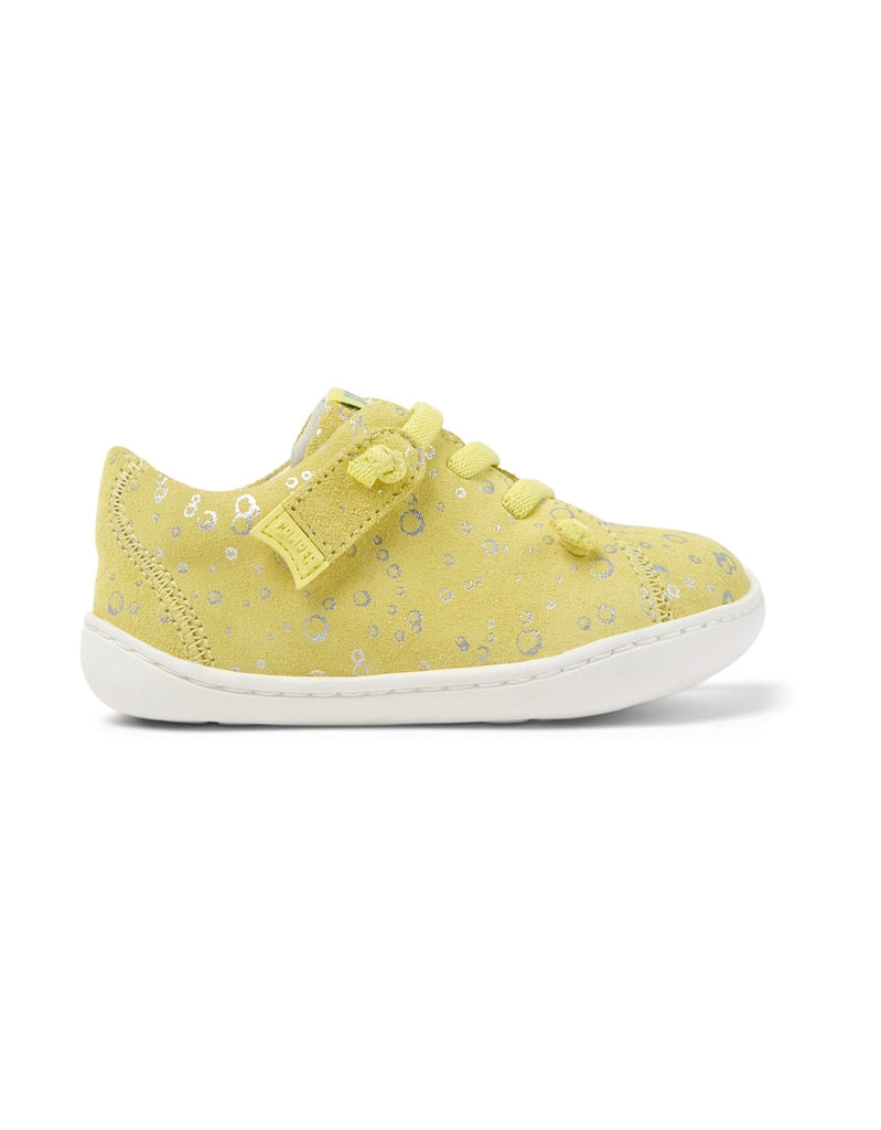 Camper: Peu Cami Velcro Kids Shoes - Yellow Bubbles - Acorn & Pip_Camper