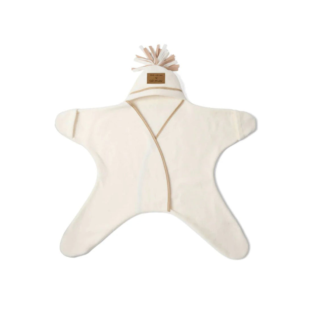 Clair de Lune: Star Fleece Baby Wrap Blanket (6 - 12 months) Cream - Acorn & Pip_Clair de Lune