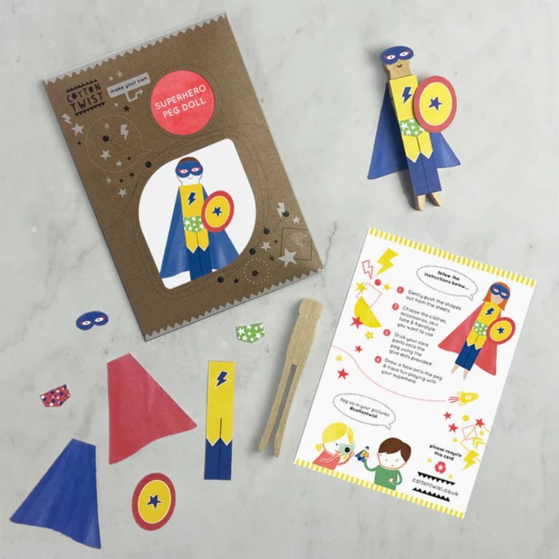 Cotton Twist: Make Your Own Superhero Peg Doll - Acorn & Pip_Cotton Twist