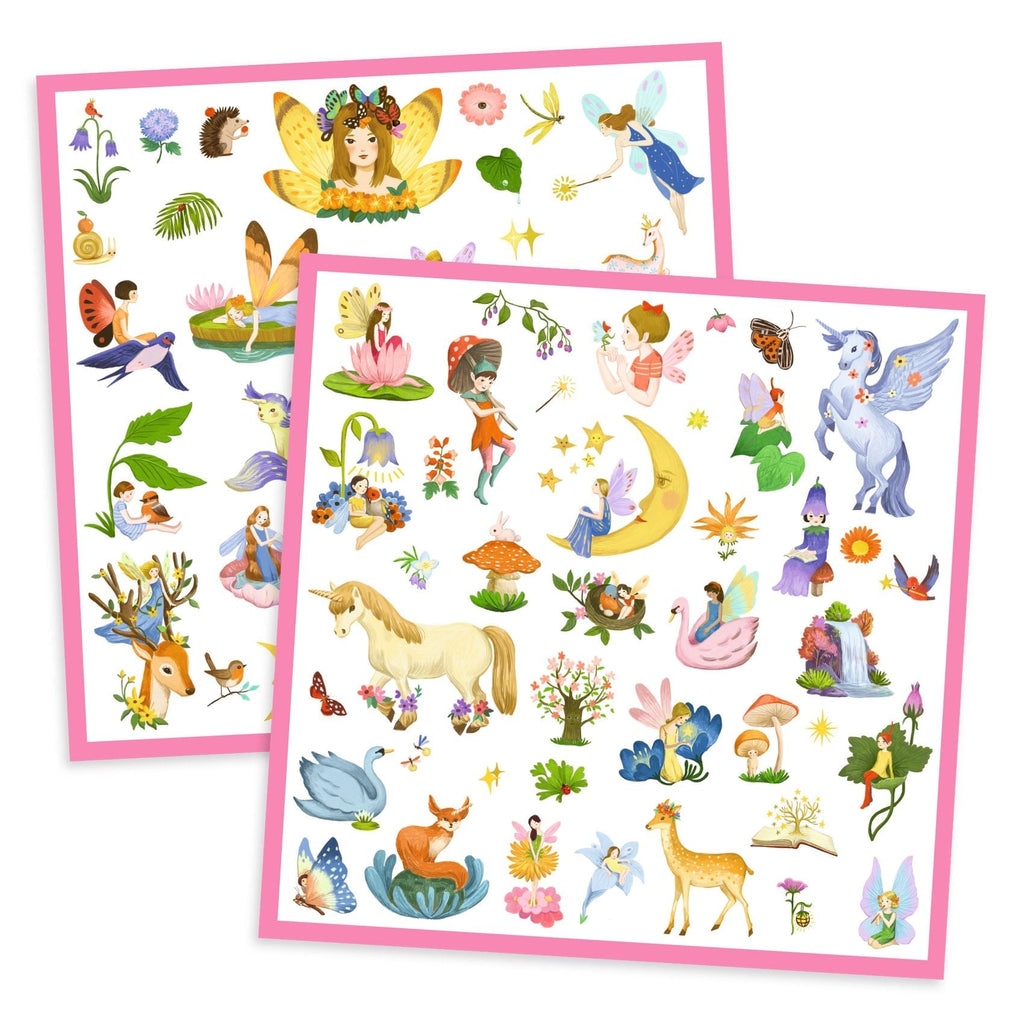 Djeco: 160 Sticker Pack - Fairy Fantasy - Acorn & Pip_Djeco