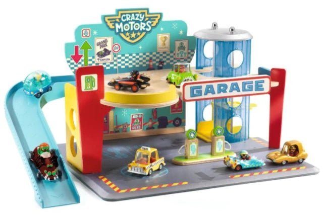 Djeco: Crazy Motor - Crazy Car Garage - Acorn & Pip_Djeco