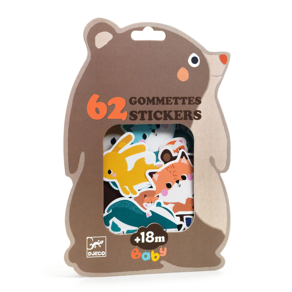 Djeco: Gommettes Stickers Pack - Forest Animals - Acorn & Pip_Djeco