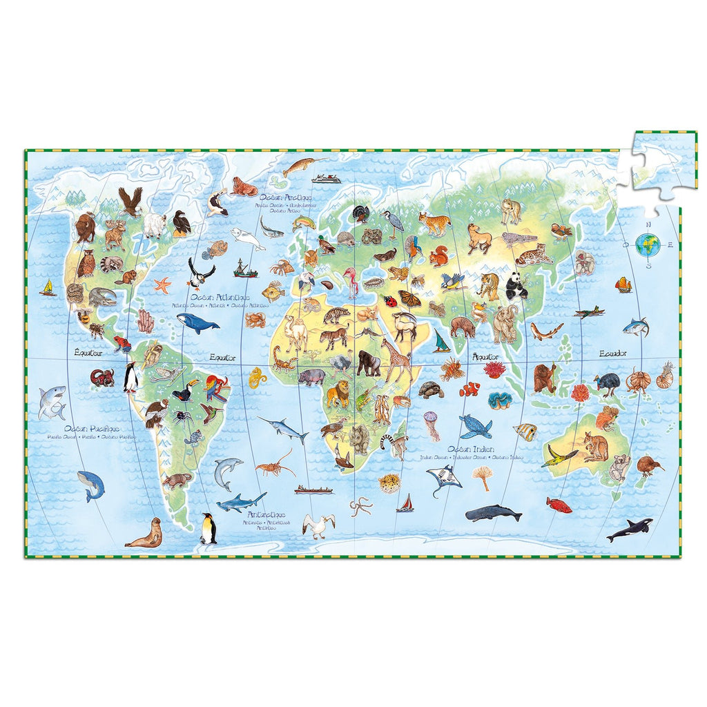 Djeco: Observation Puzzle - The Worlds Animals - Acorn & Pip_Djeco