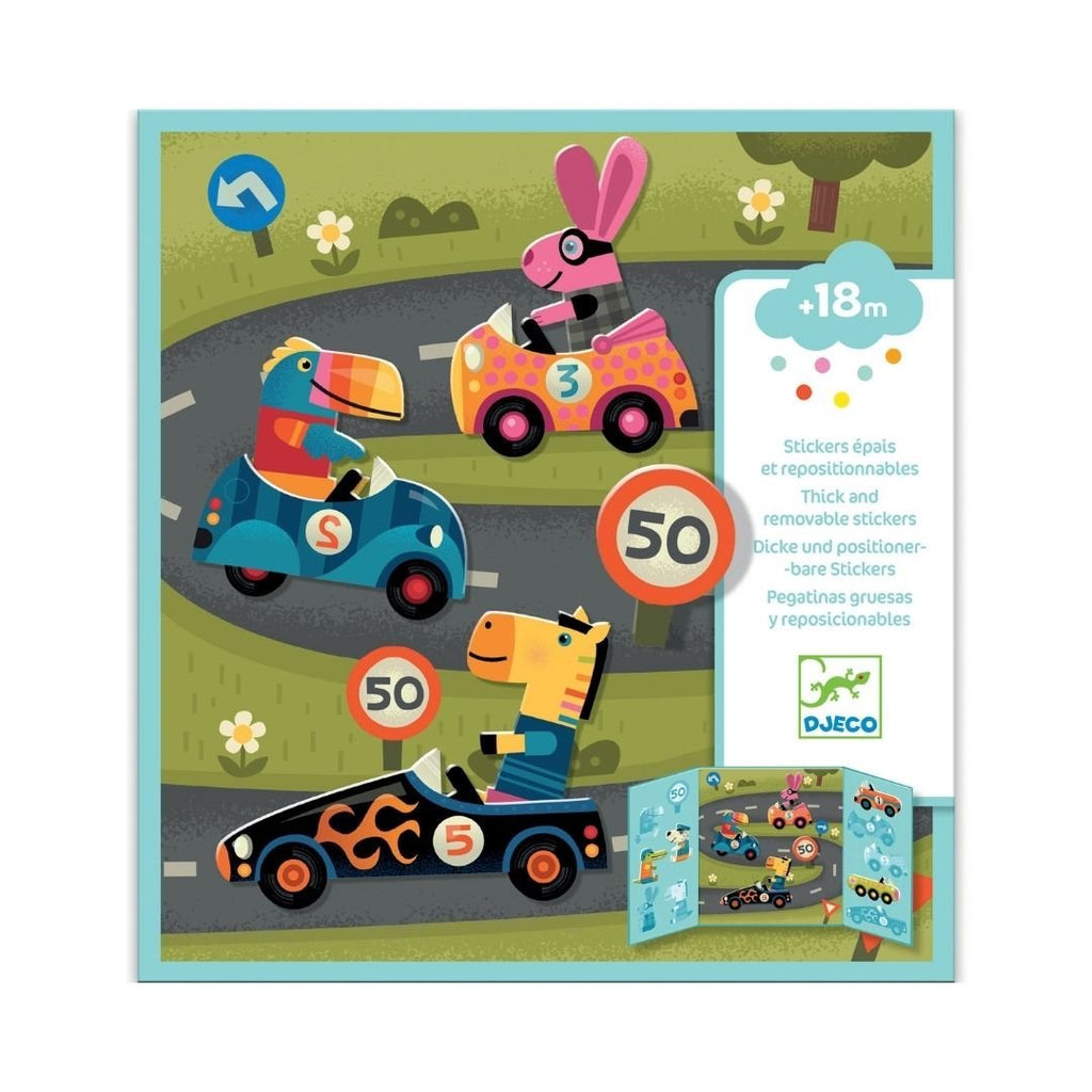 Djeco: Repositionable Stickers - Cars - Acorn & Pip_Djeco