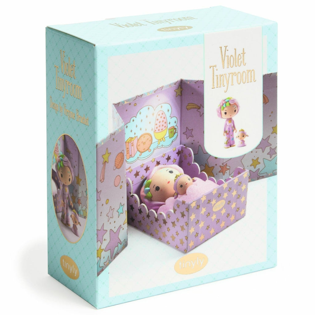 Djeco: Violet Tiny Room Playset, Tinyly Figurine Playset - Acorn & Pip_Djeco