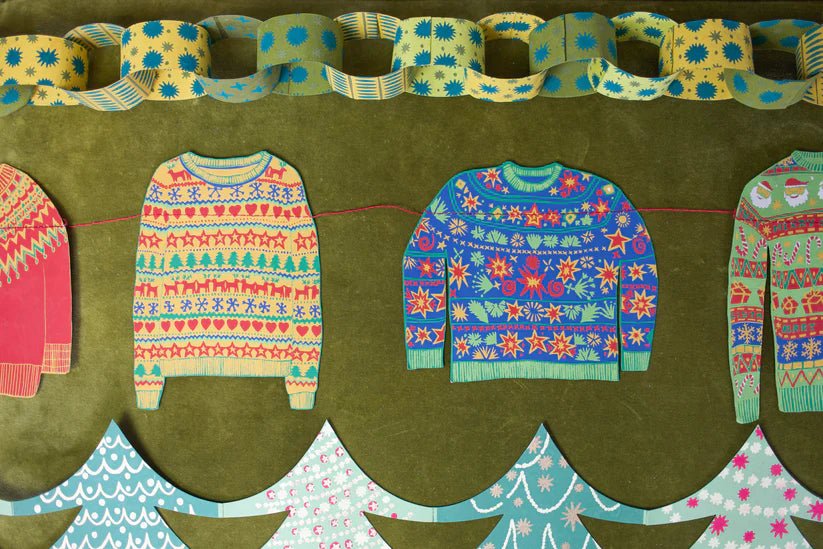 East End Press: Christmas Jumper Sewn Garland - Acorn & Pip_East End Press