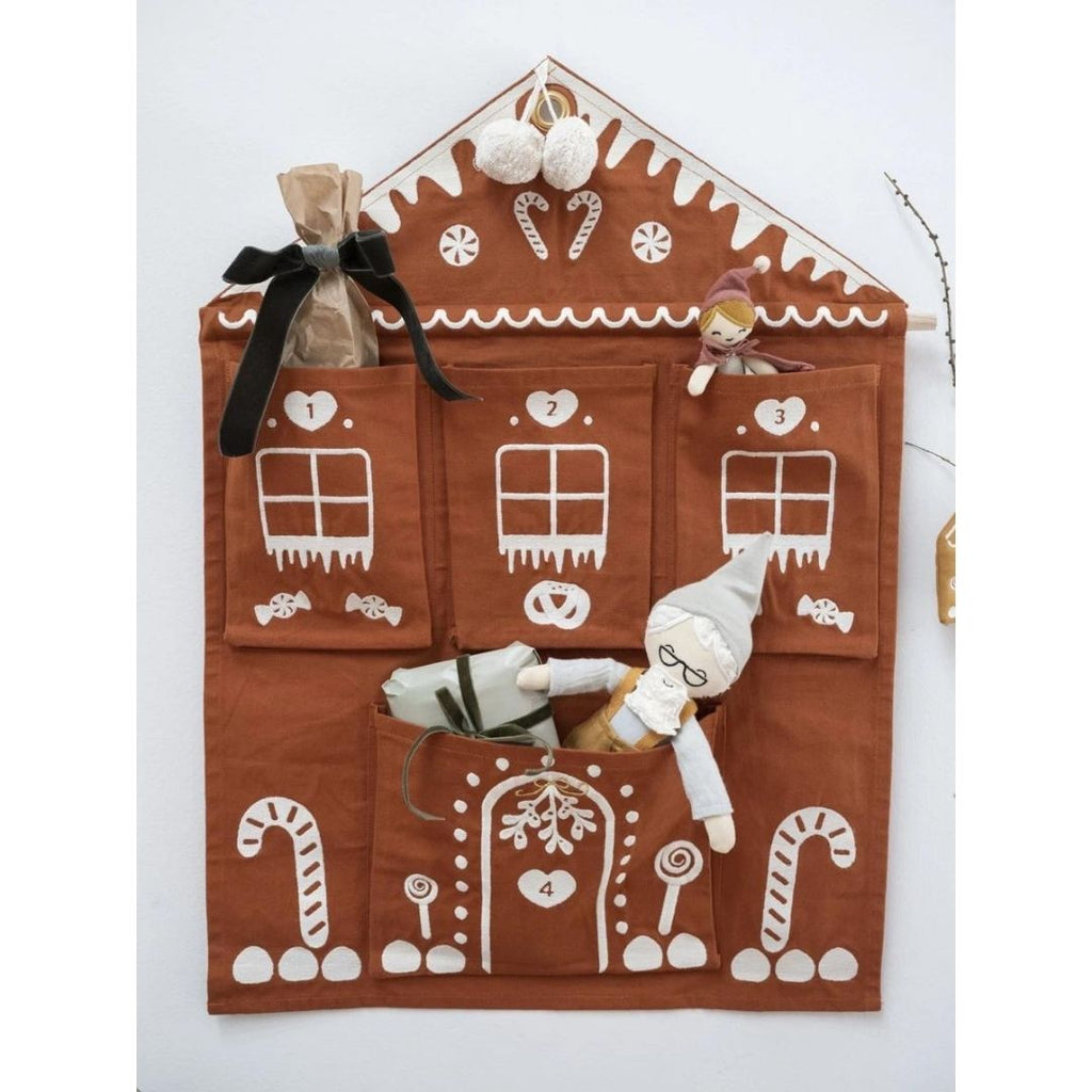 Fabelab: Christmas Wall Advent Calendar - Gingerbread House Embroidery - Acorn & Pip_Fabelab