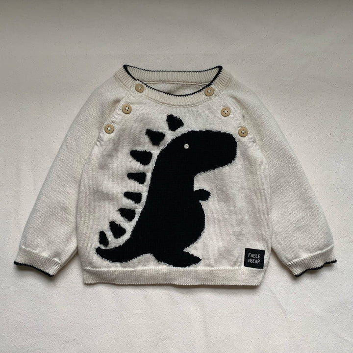 Fable & Bear: Dinosaur - Knitted Kids Jumper