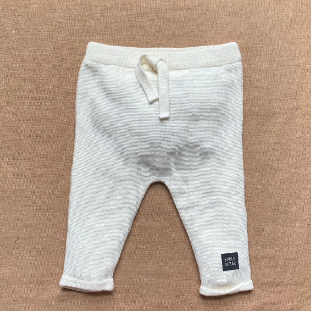 Fable & Bear: Fable Knit Joggers - White - Acorn & Pip_Fable & Bear