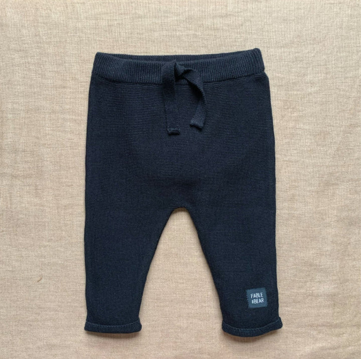 Fable & Bear: Fable Knitted Kids Joggers - Black