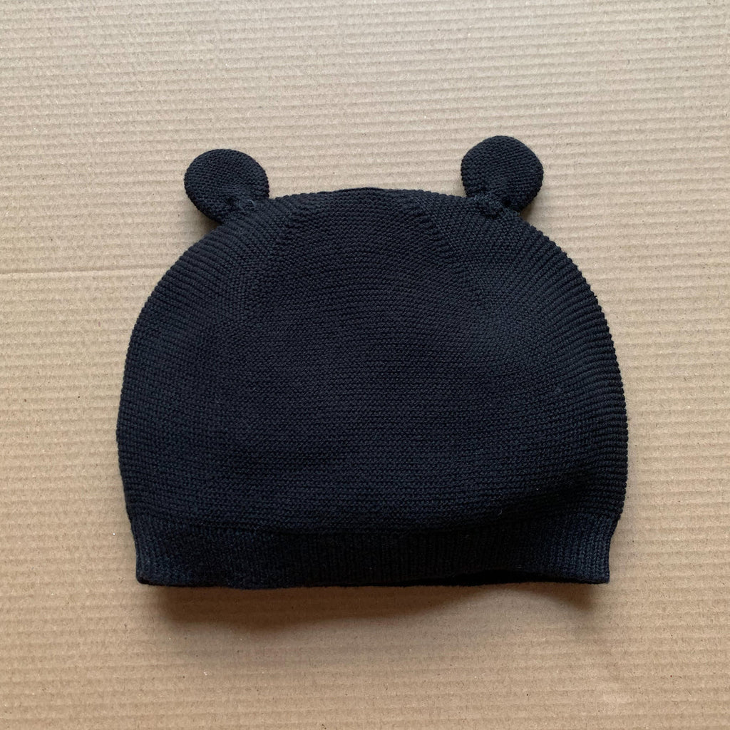 Fable & Bear: Knitted Kids Hat with Ears - Black - Acorn & Pip_Fable & Bear