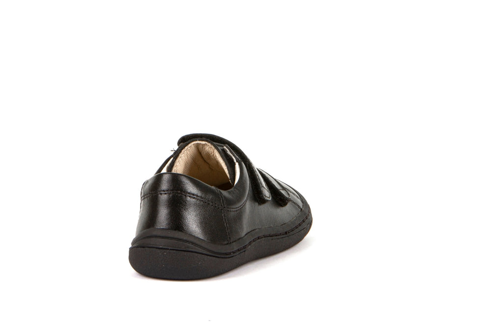 Froddo: Alex Barefoot Velcro School Shoes - Black Leather - Acorn & Pip_Froddo