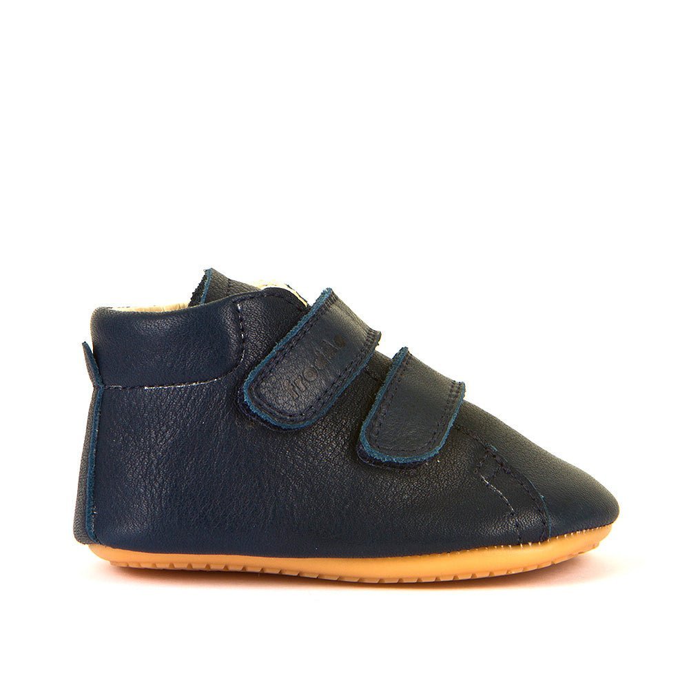 Froddo: Double Velcro Pre - Walker Shoes - Navy Blue Leather - Acorn & Pip_Froddo