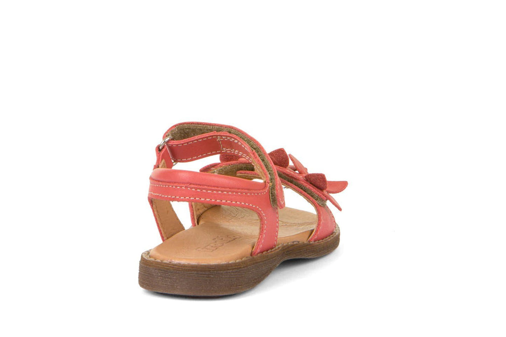 Froddo: Lore Flowers Girls Summer Sandals - Coral Leather - Acorn & Pip_Froddo