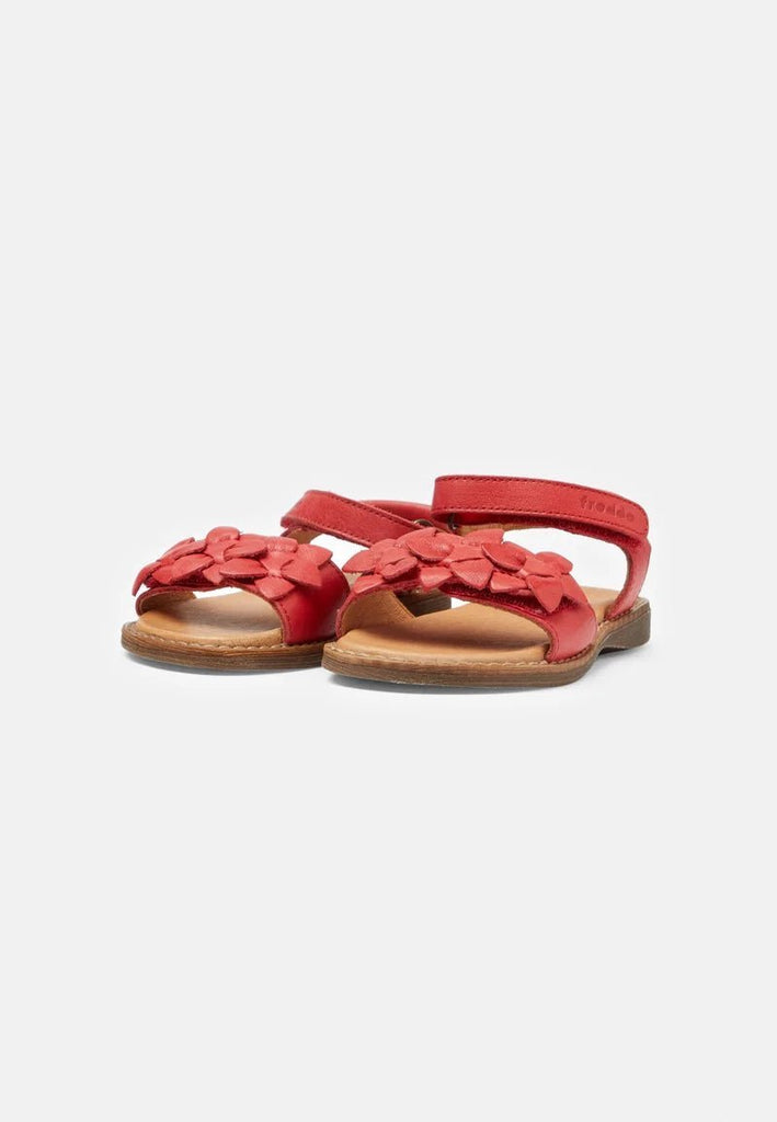 Froddo: Lore Flowers Girls Summer Sandals - Coral Leather - Acorn & Pip_Froddo