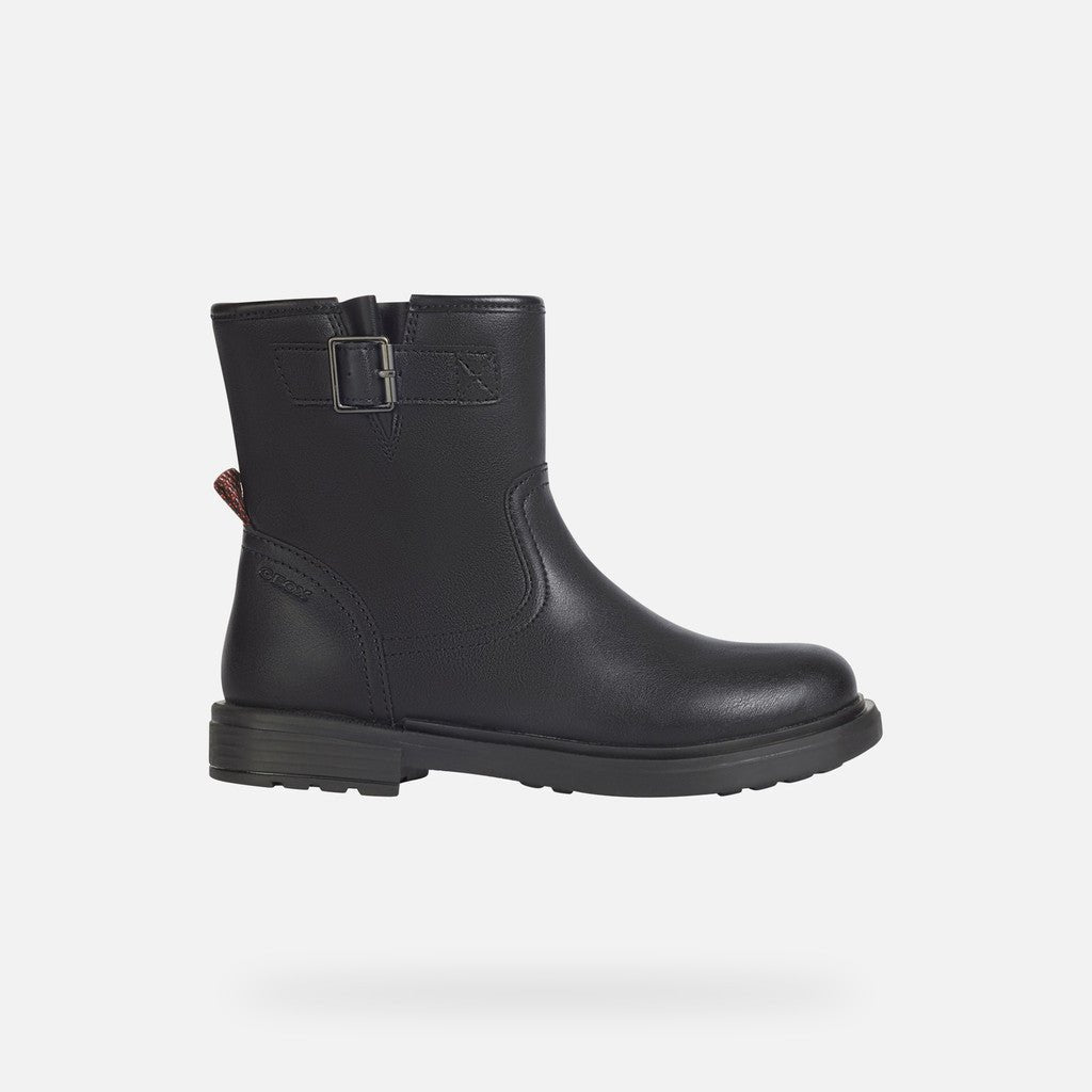 Geox: Eclair Biker School Boots - Black - Acorn & Pip_Geox