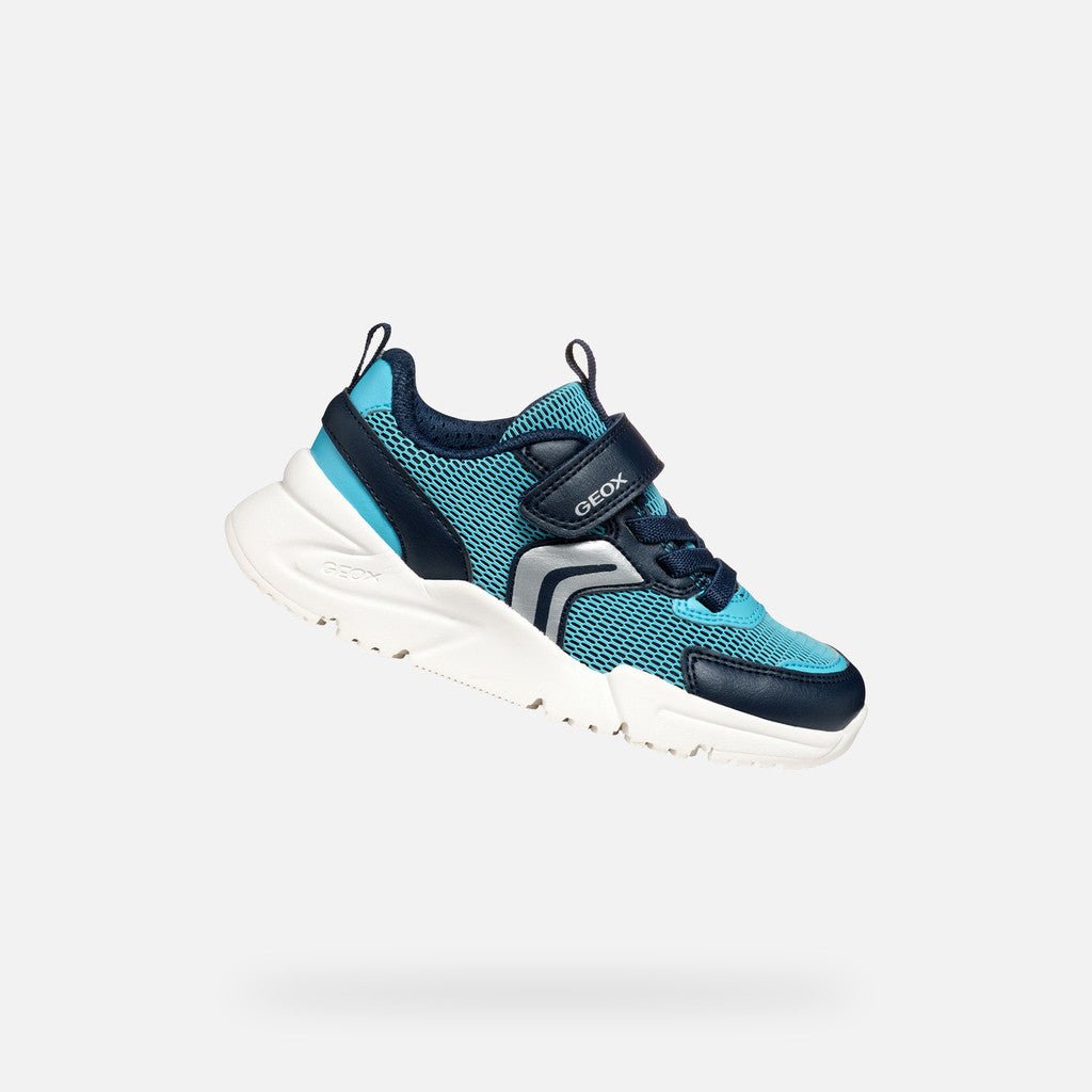 Geox: Loftus Velcro Trainers - Sky / Navy - Acorn & Pip_Geox