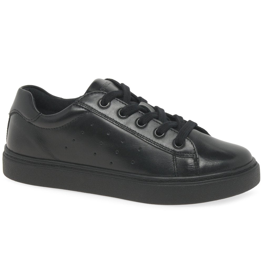 Geox: Nashik - Black Leather School Shoe - Acorn & Pip_Geox