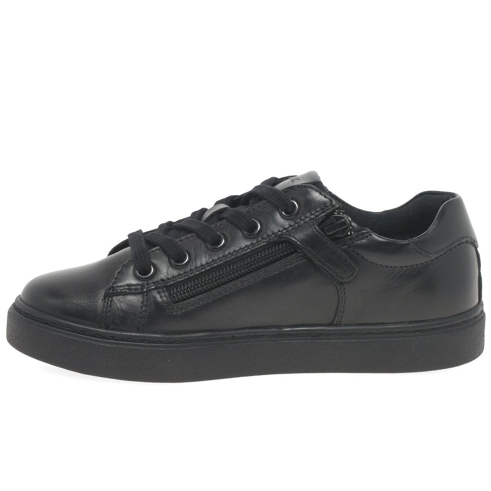 Geox: Nashik - Black Leather School Shoe - Acorn & Pip_Geox