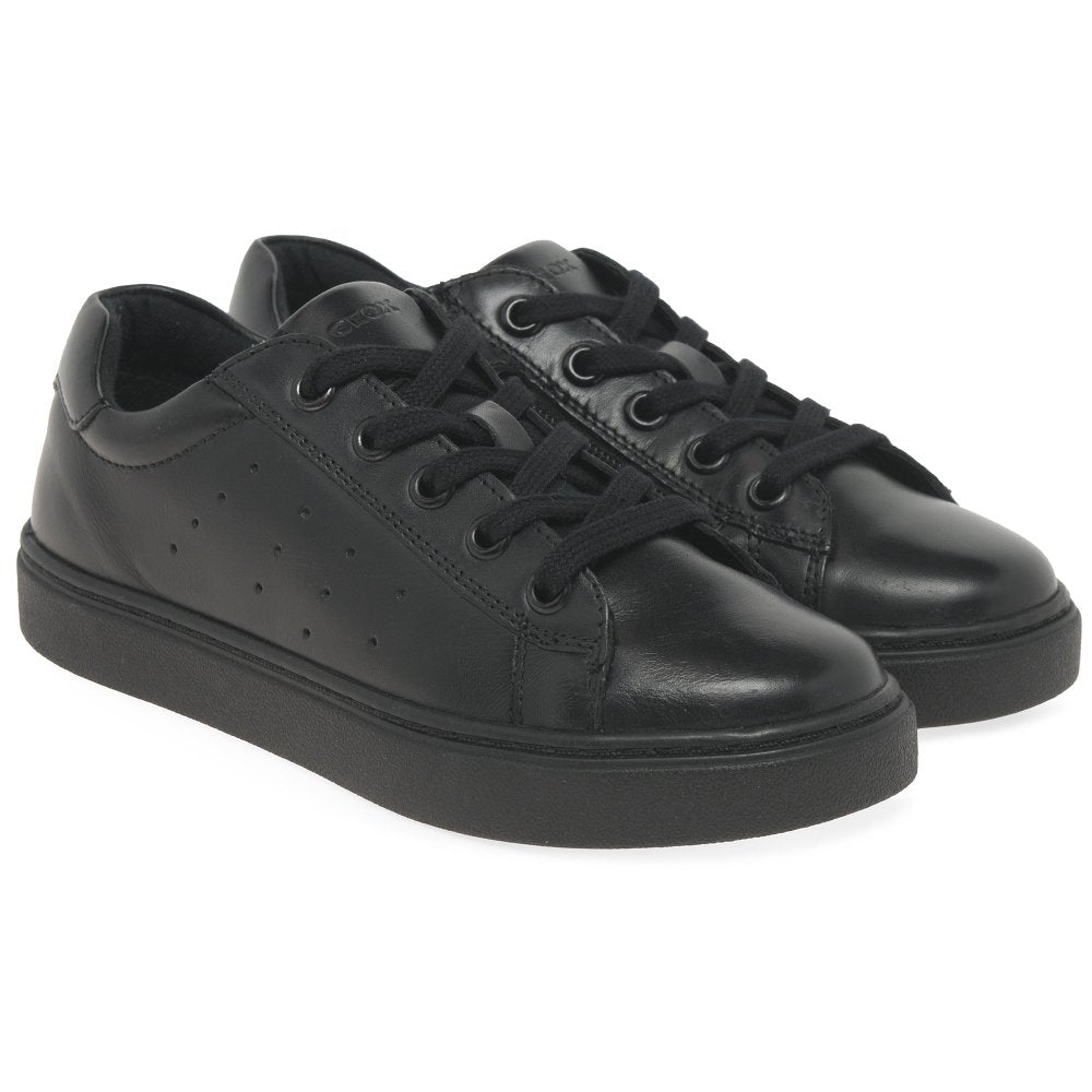 Geox: Nashik - Black Leather School Shoe - Acorn & Pip_Geox