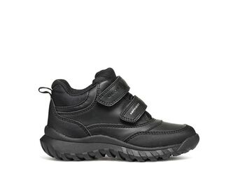 Geox: Simbyos Velcro Waterproof School Boots - Black - Acorn & Pip_Geox