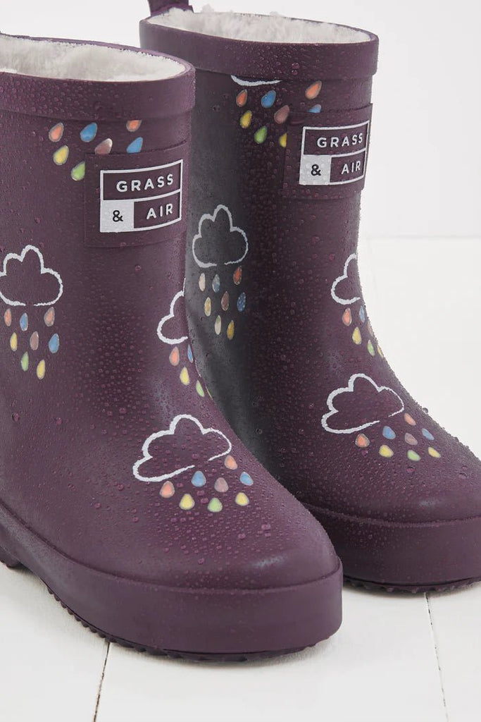 Grass & Air: Amethyst Purple Colour - Changing Kids Wellies - Acorn & Pip_Grass & Air