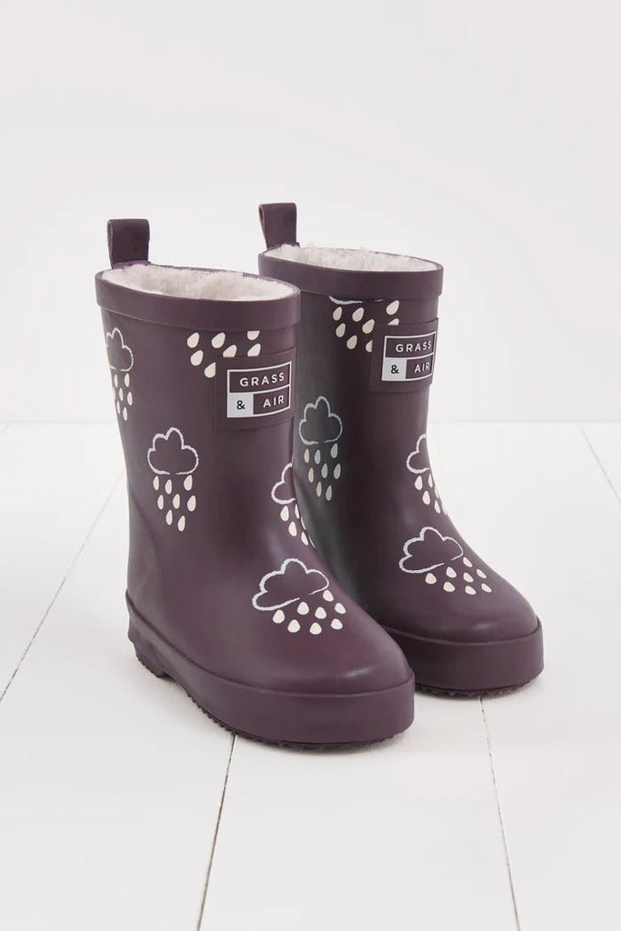 Grass & Air: Amethyst Purple Colour - Changing Kids Wellies - Acorn & Pip_Grass & Air