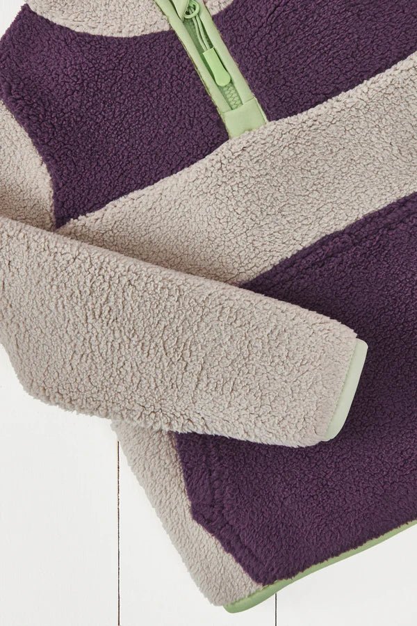 Grass & Air: Amethyst Purple & Geothermal Quarter Zip Fleece Jumper - Acorn & Pip_Grass & Air