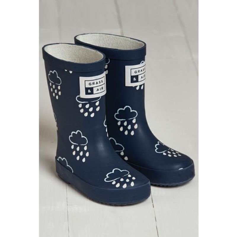 Grass & Air: Little Kids Navy Colour - Revealing Wellies - Acorn & Pip_Grass & Air