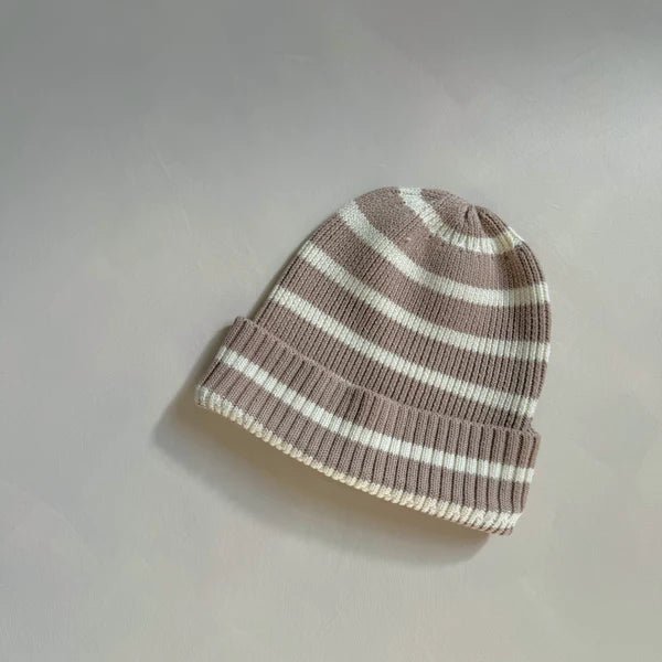 Hunter + Rose: Noa Kids Beanie - Fawn Stripe - Acorn & Pip_Hunter + Rose