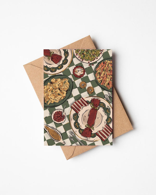 Jenna Crush Festive Feast Illustrated Christmas Card